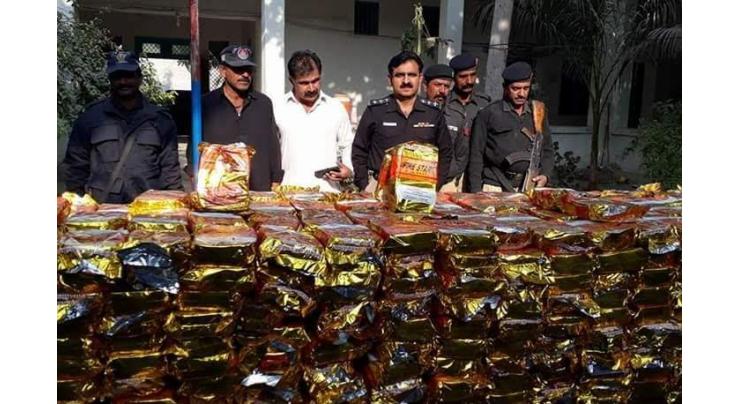 Abbotabad police seize huge quantity of drugs in anti-narcotics campaign
