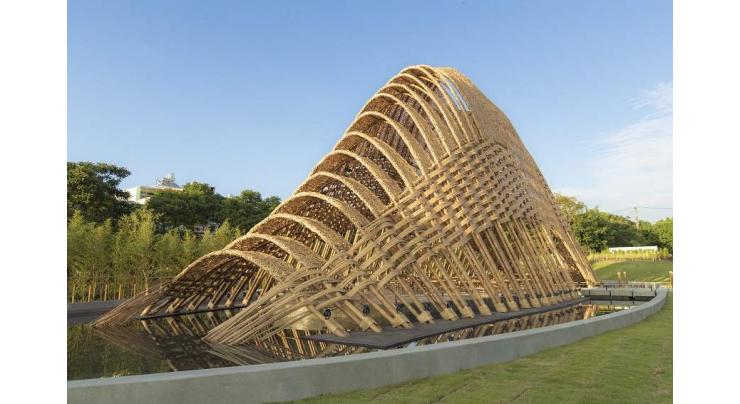 Taiwan's tallest bamboo construction at Taichung World Flora Expo
