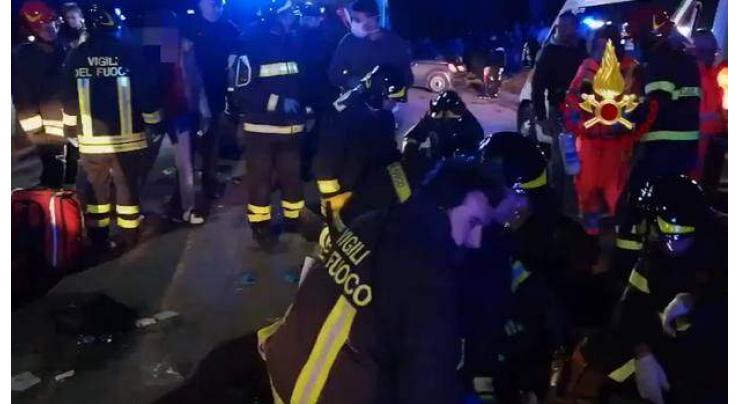 Entrance Parapets Collapsed During Stampede at Italian Nightclub - Police