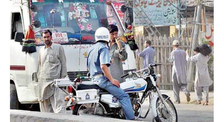 Traffic warden system introduces in Dera

