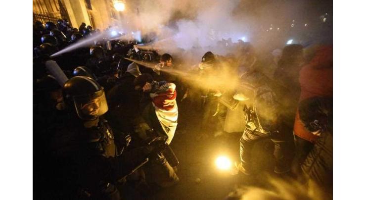 Protesters, police clash in Hungary for third straight night

