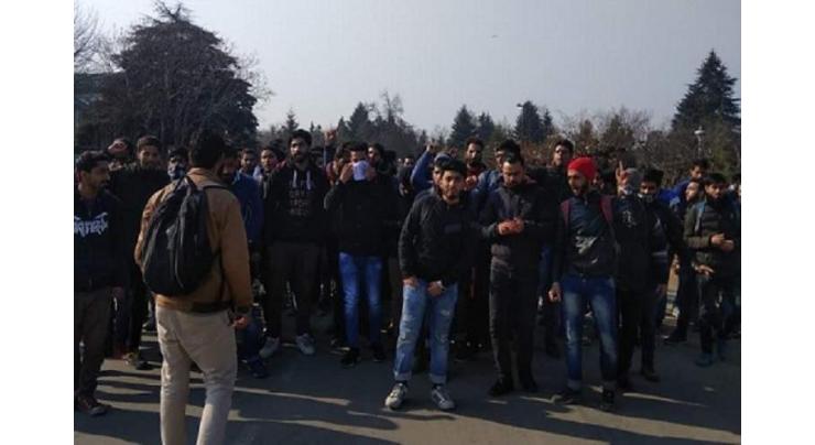 Students in Srinagar, Sopore protest against Pulwama killings
