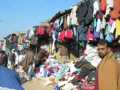 Sale of second hand warm clothes picks up in Landa Bazars Hyderabad
