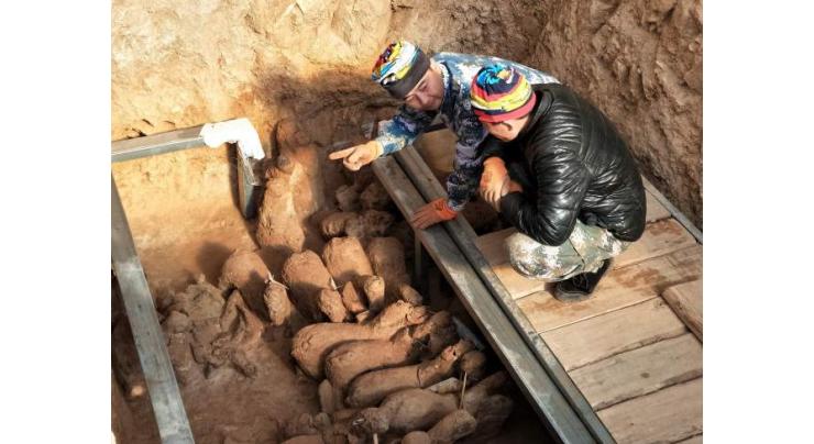 2,000-yr-old tomb sculptures discovered in east China
