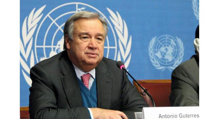 Secretary-General Antonio Guterres  pushes for 2-state solution in talks with Palestinians
