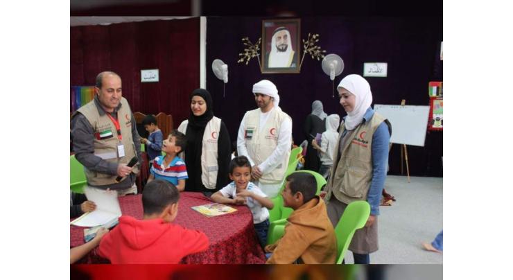Emirati women volunteer doctors treat patients at Mrajeeb Al Fhood refugee camp