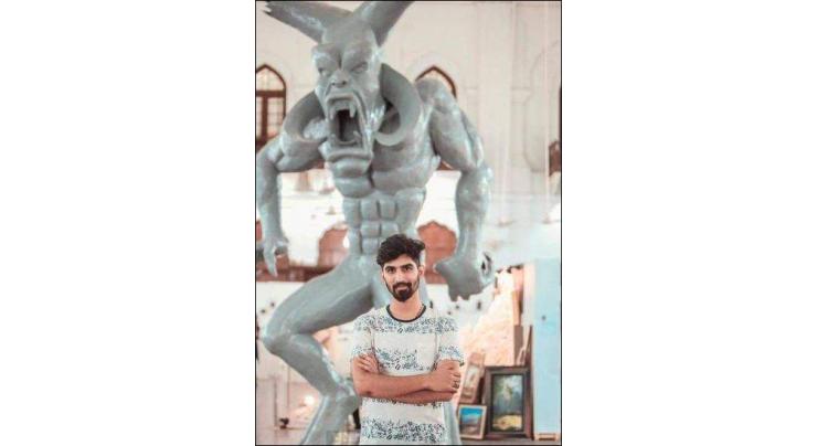 Student responds to criticism on 'devil' sculpture placed outside Lahore museum