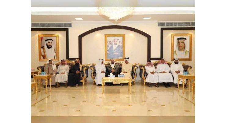 Saud bin Saqr receives condolences of Sharjah Ruler on death of Noura Al Qasimi