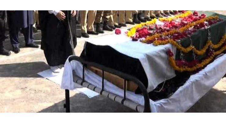 Funeral prayer of Traffic Constable held at Police Headquarters Karachi

