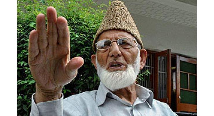 Syed Ali Gilani expresses concern over plight of Kashmiri detainees

