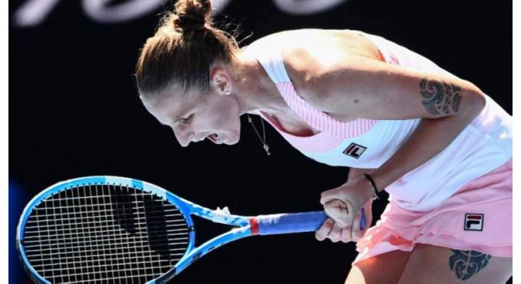Pliskova slays Serena as Pouille reaches first ever Slam semi
