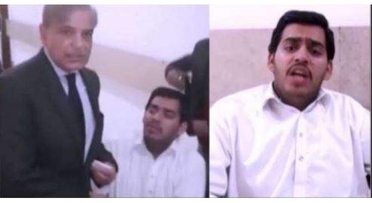 Differently abled person reaches out to Shehbaz Sharif in Parliament House