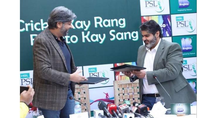 Signing ceremony of partnership between PSL and Brighto Paints
