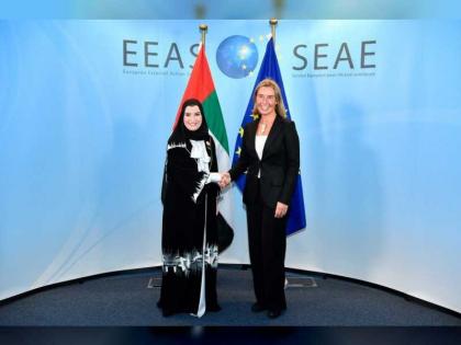 القبيسي تبحث مع &quot;فيدريكا موغريني &quot;علاقات التعاون بين الإمارات والاتحاد الأوروبي 