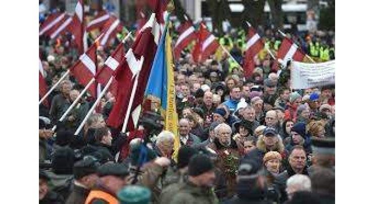 Over 1,000 People Took Part in Waffen-SS Veterans March in Latvian Capital on Saturday