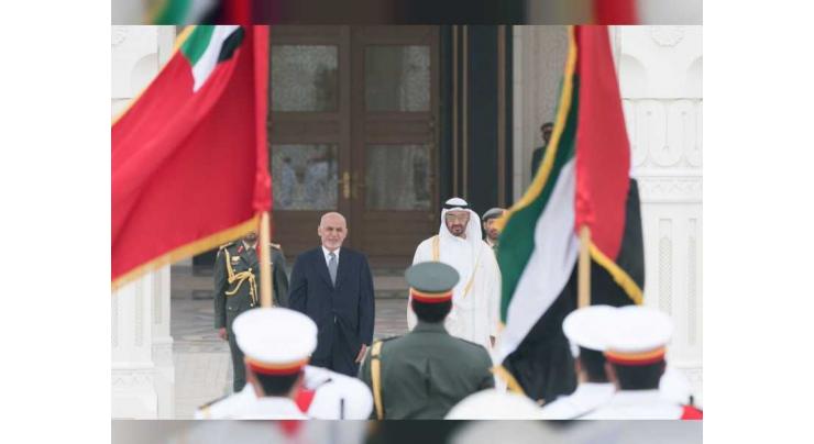Mohamed bin Zayed receives Afghan President