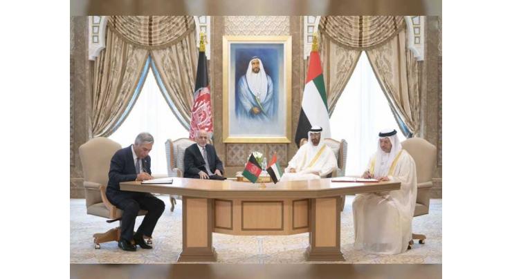 Abu Dhabi CP, Afghan President witness signing of MoUs