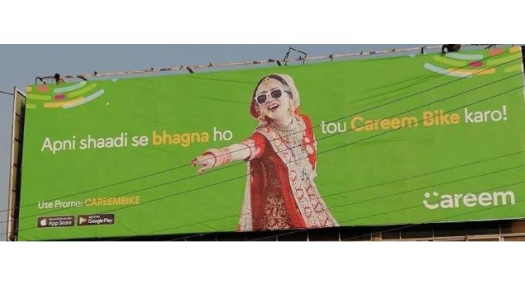 Careem removes runaway bride ad from billboard following backlash