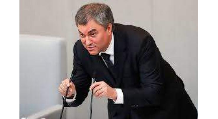 Russian Lower House Speaker Dismisses New Ukrainian Sanctions