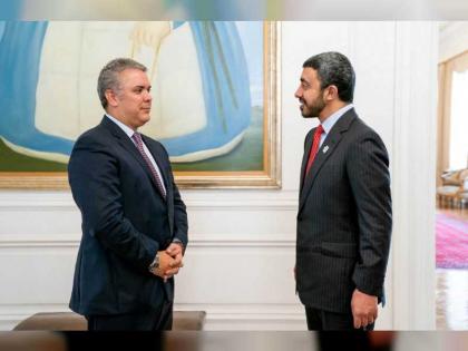 رئيس كولومبيا يستقبل عبدالله بن زايد