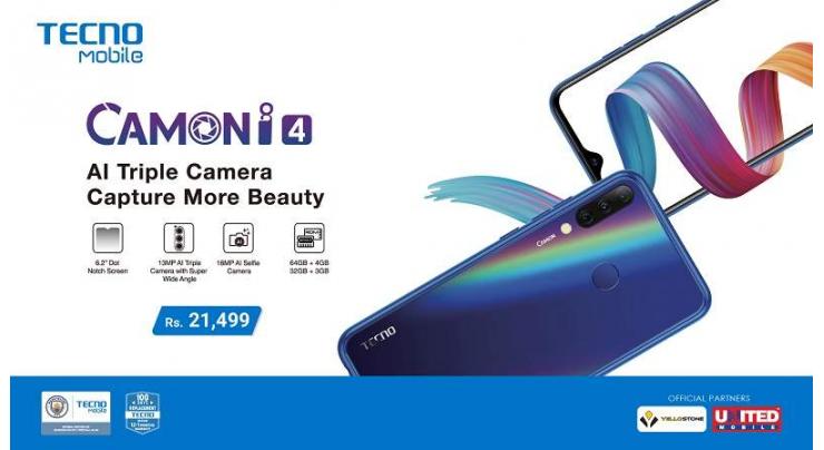 TECNO Finally Unveils CAMON i4 - Its Much Anticipated First Triple Camera Phone With Drop Notch Display