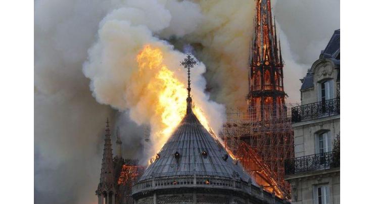 France's Iconic Notre Dame Cathedral Partially Destroyed by Fire Amid Renovation Work