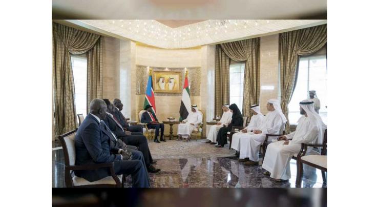 Mohamed bin Zayed, President of South Sudan attend signing of MoUs