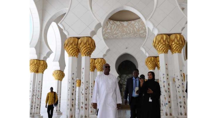 Burkina Faso President visits Sheikh Zayed Grand Mosque