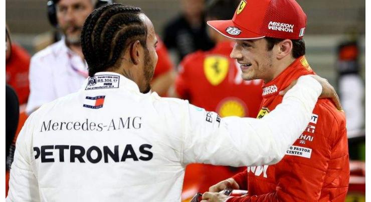 Hamilton sees 'much of myself' in Ferrari's Leclerc
