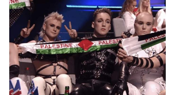 Madonna, Icelandic Band Hatari Display Palestinian Flags at Eurovision Final in Tel Aviv
