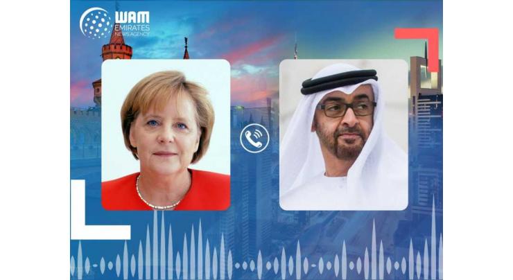 Mohamed bin Zayed, German Chancellor review regional developments
