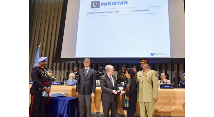 UN Secretary General awards UN medal to martyred Pak Peacekeeper
