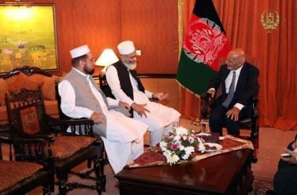 أمیر الجماعة الاسلامیة الباکستانیة سیناتور سراج الحق یلتقي الرئیس الأفغاني أشرف غني
