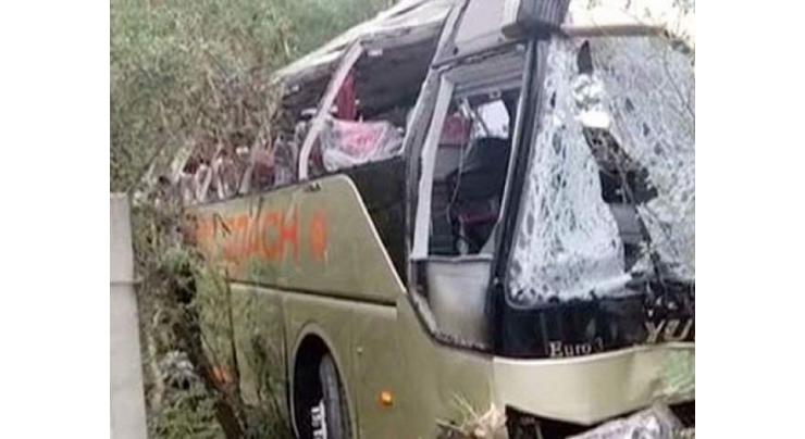 10 persons killed, 24 injured as passenger bus collides with Qingqi rikshah
