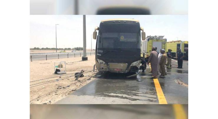 Abu Dhabi Police help 52 Omani pilgrims involved in bus crash