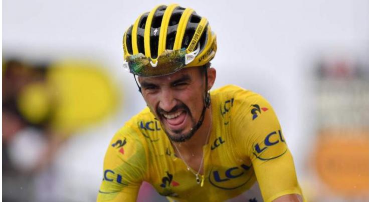 Yellow jersey 'hanging by a thread' says Tour leader Alaphilippe

