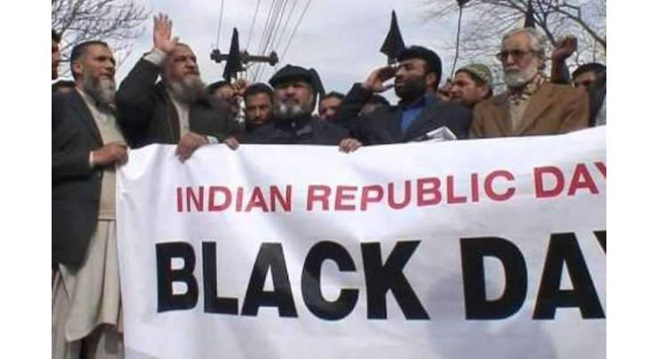 AJK observes  India's independence day as black day
