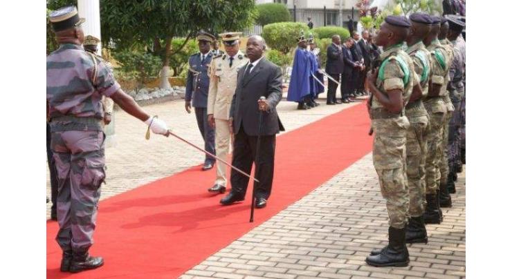 Gabon's Bongo attends independence parade in rare public appearance
