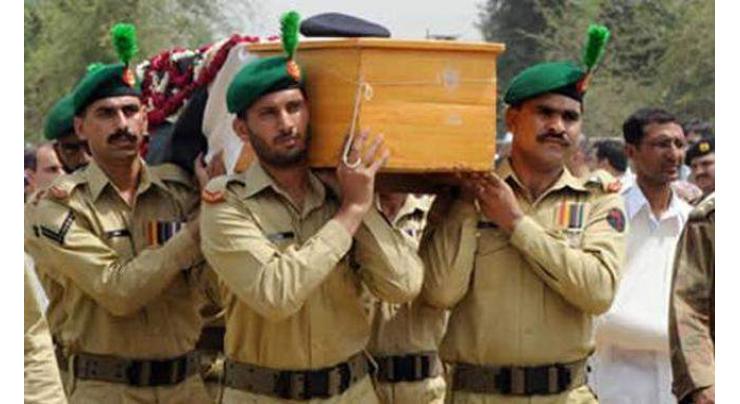 Funeral prayer of martyred soldier Shahid Nawaz Tanoli offered
