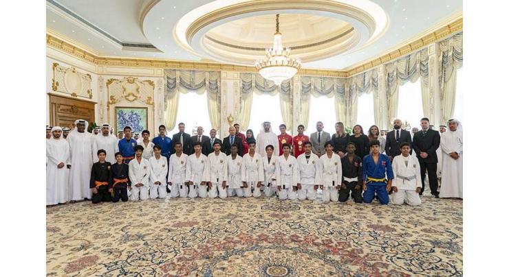 Abu Dhabi Crown Prince receives delegation of Mohamed bin Zayed Jiu-Jitsu Programme, winners of 4th Asian Championship
