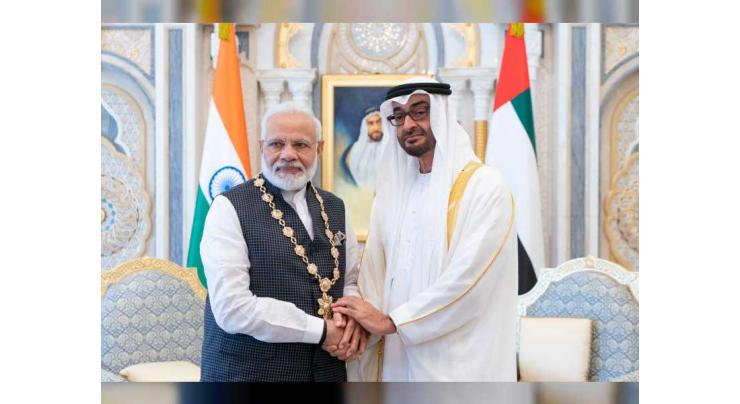 Mohamed bin Zayed crowns Indian PM with Order of Zayed