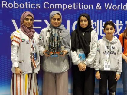 نادي الإمارات العلمي يفوز بالمركز الأول عالميا في مسابقة الروبوت للناشئين