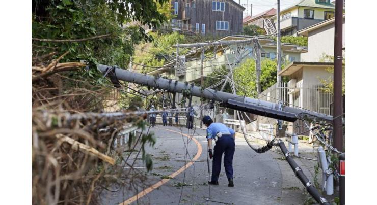 Almost 80,000 homes still without power a week after Japan typhoon
