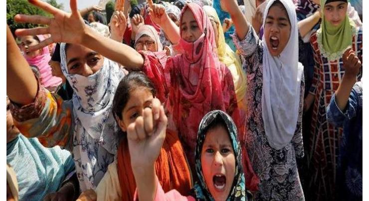 AJK women take to street agitation against unabated reign of Indian state terrorism in besieged IOK
