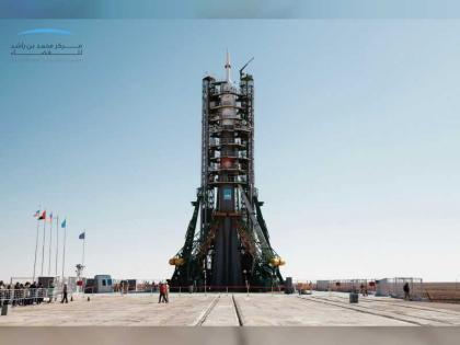 تثبيت صاروخ &quot; سويوز أف جي&quot; على منصة الإطلاق 1 في قاعدة بايكونور الفضائية
