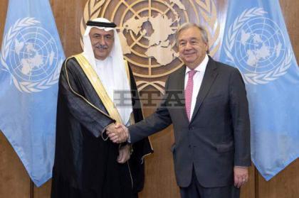 الأمین العام لأمم المتحدة أنطونیو غوتیریس یستقبل وزیرا لخارجیة السعودي الدکتور ابراھیم بن عبدالعزیز العساف