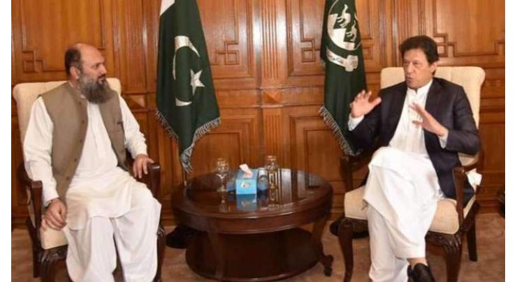 Chief Minister Balochistan Jam Kamal Khan calls on Prime Minister Imran Khan
