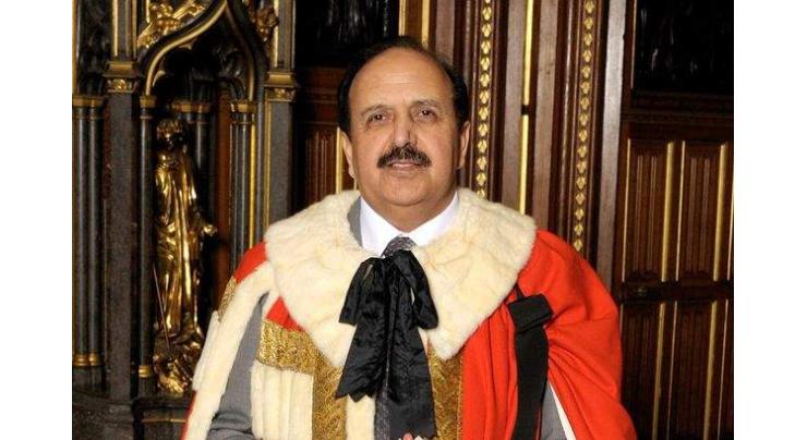 Lord Qurban raises Kashmir issue at British Parliament
