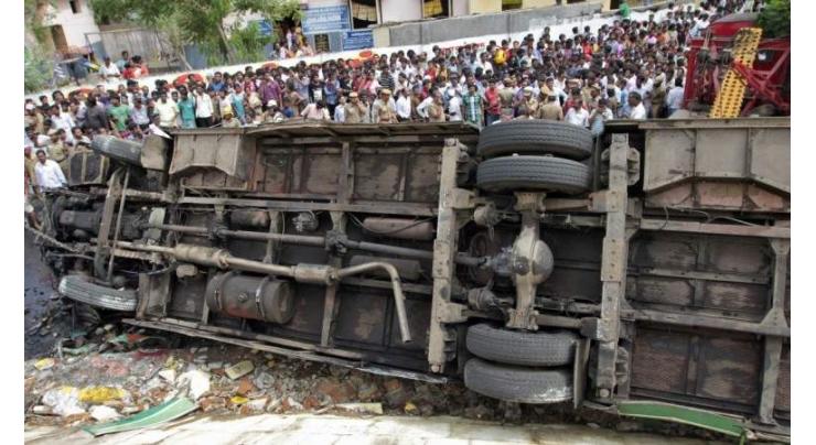 Three killed as a truck overturned in Muhammad Nagar

