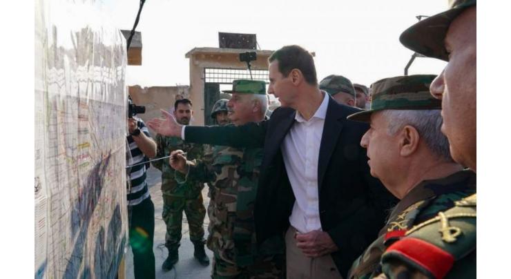 Syria's Assad visits Idlib front line: presidency
